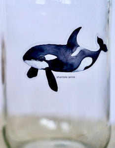 Orca sticker, waterproof sticker, vinyl sticker, outdoor sticker, laptop sticker, orca, killer whale sticker