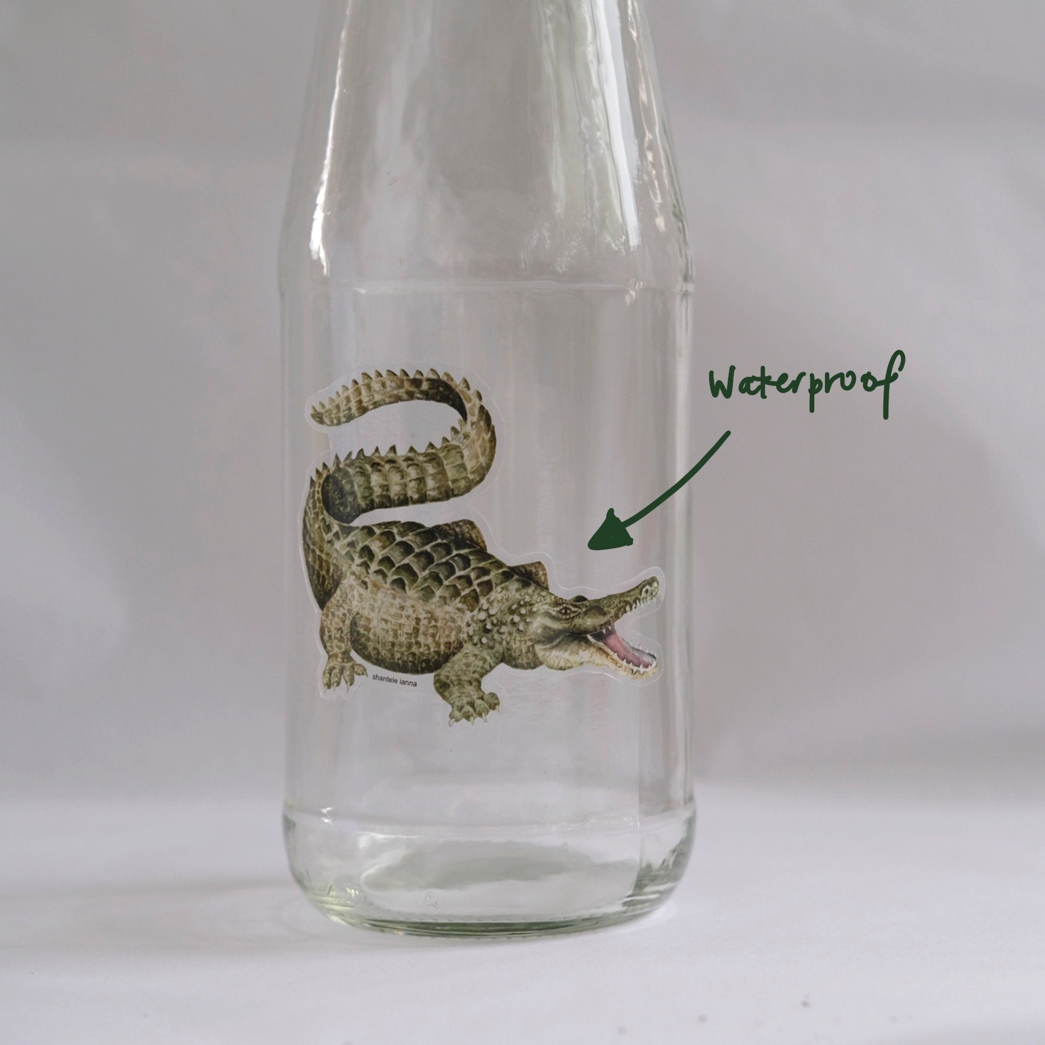 Crocodile Vinyl Sticker: Waterproof Reptile Decal