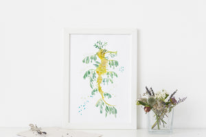 Leafy sea dragon print