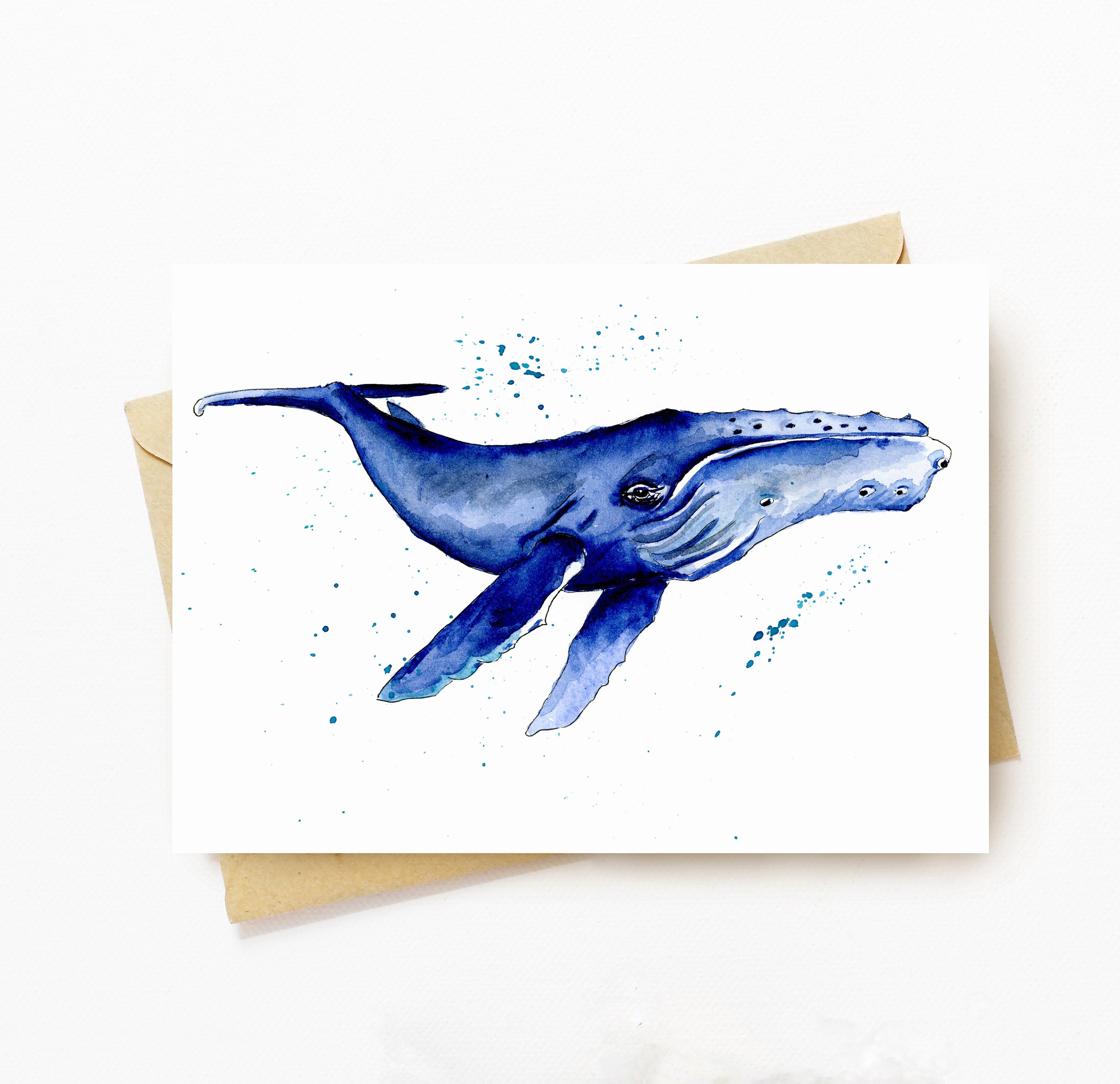 greeting card humpback whale