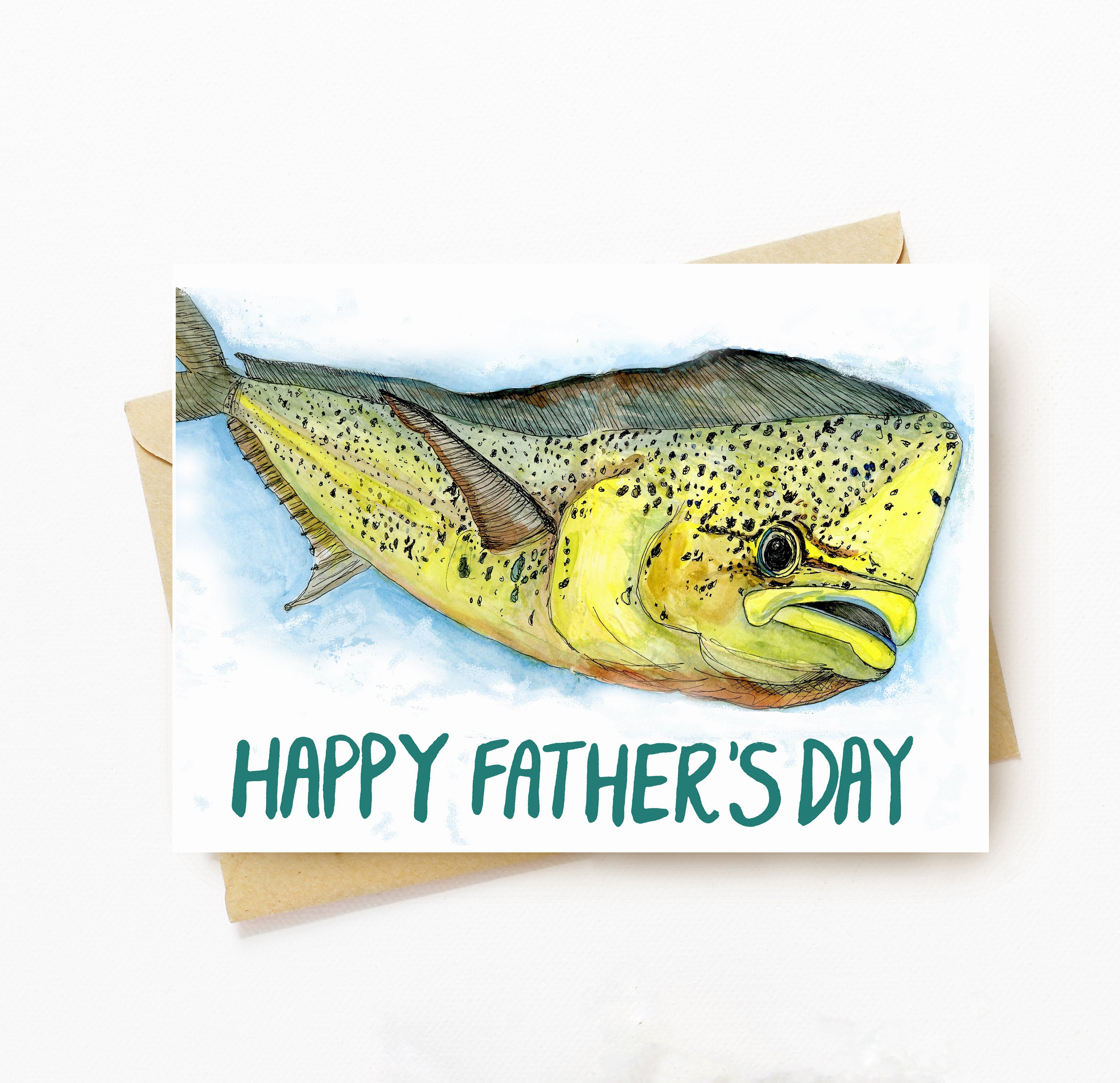 Fisherman fathers day card