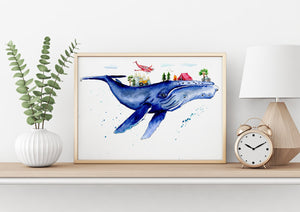 Humpback whale dream's print