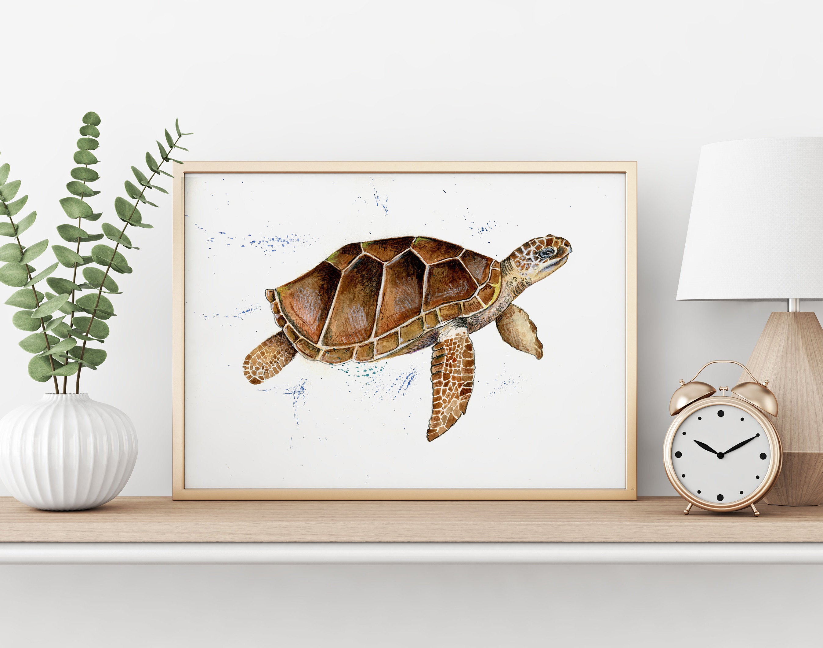 loggerhead turtle print