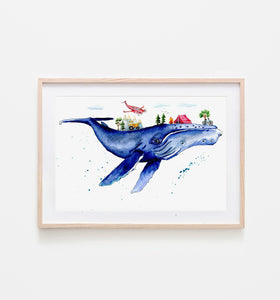 Humpback whale dream's print